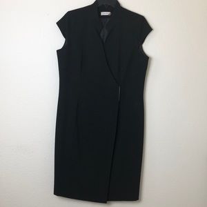 Black Business Wrap Dress by Calvin Klein